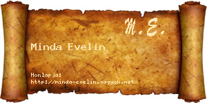 Minda Evelin névjegykártya